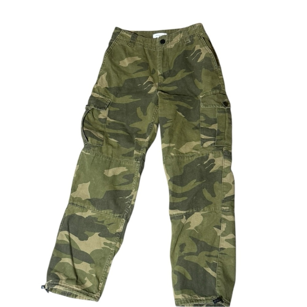 Topshop Green Camouflage Women's Cargo Pants Size 2
